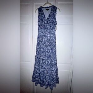 NWT floral blue maxi dress